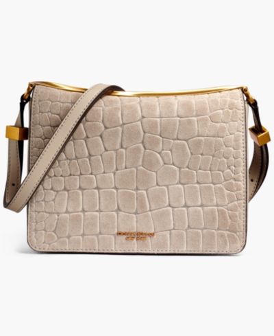 Маленькая сумка через плечо Donna Karan New York Jericho Croco Suede