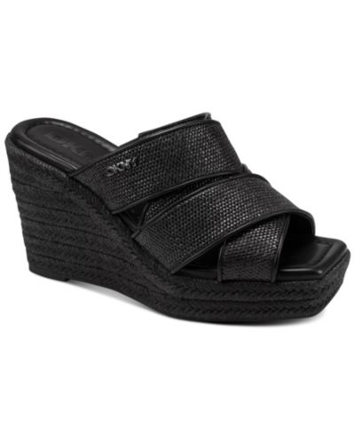 DKNY Women's Cresson Slip-On Wedge Sandals