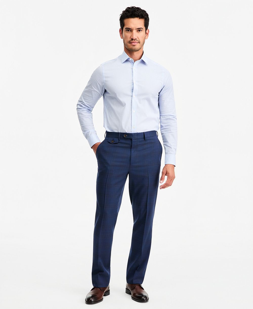 Мужские брюки Tayion Collection Classic-Fit Blue & Red Plaid Suit Separate