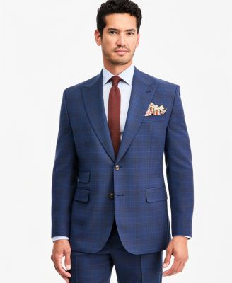 Мужская классическая клетчатая куртка Tayion Collection Blue & Red