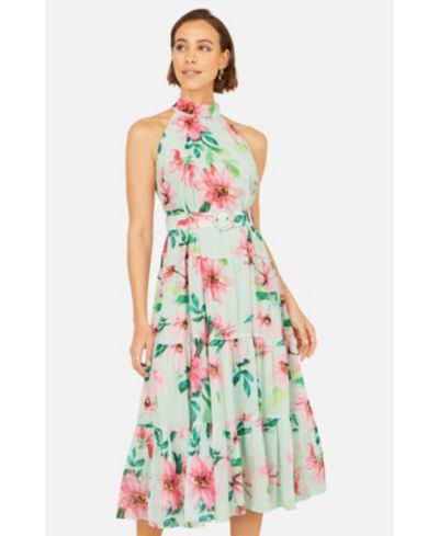 Женское платье Yumi Floral Halter Neck Midi
