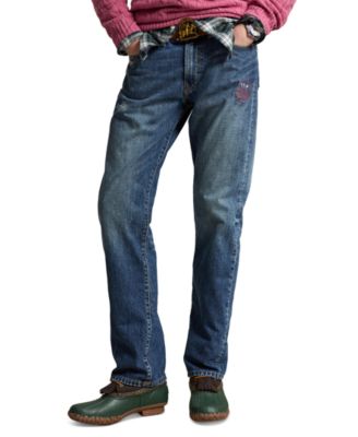 Polo Ralph Lauren Men's Hampton Straight-Leg Relaxed Distressed Jeans