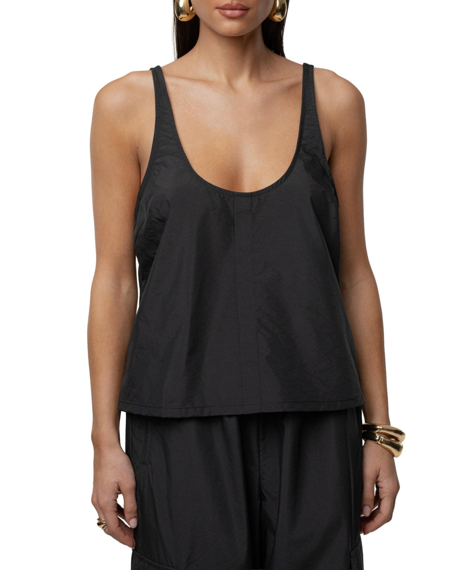 JLUXLABEL Women's Active Scoop Neck Top