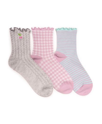 Женские носки MUK LUKS с вышивкой, набор из 3 пар