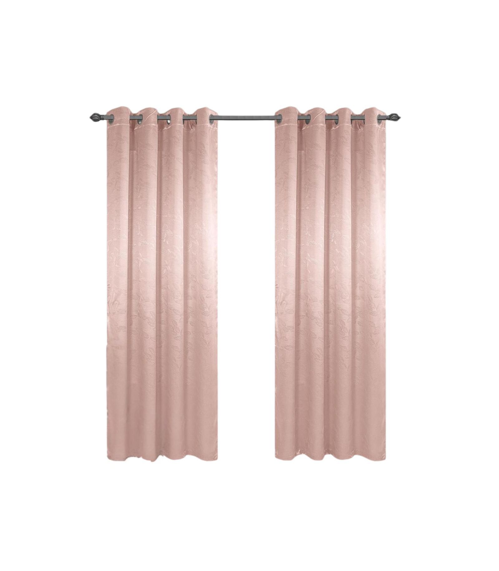 Штора Olivia Gray 100% Polyester 200 GSM Arlo Embossed Blackout Grommet Panel Blush