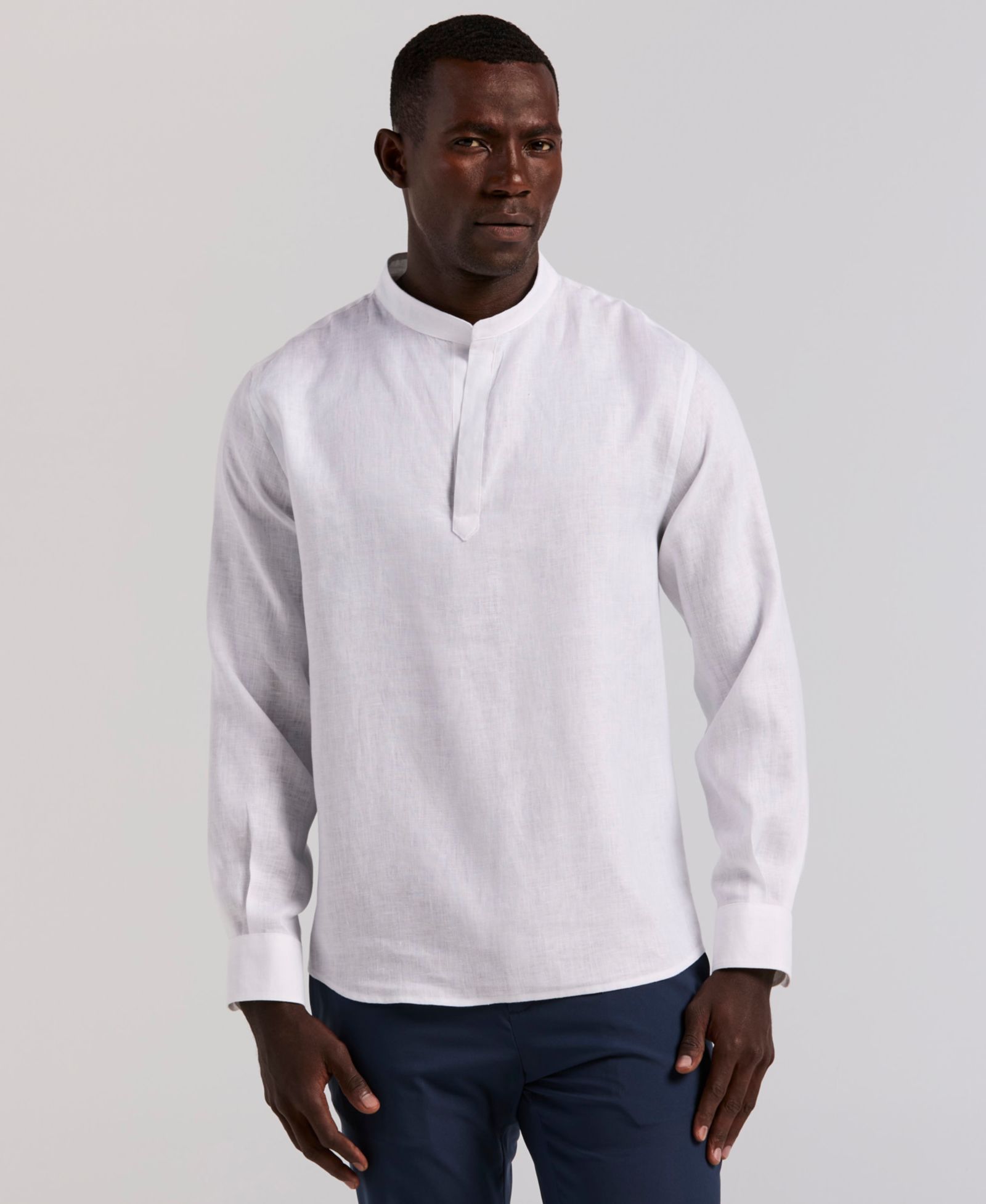 Рубашка Perry Ellis Men's Solid Linen Popover