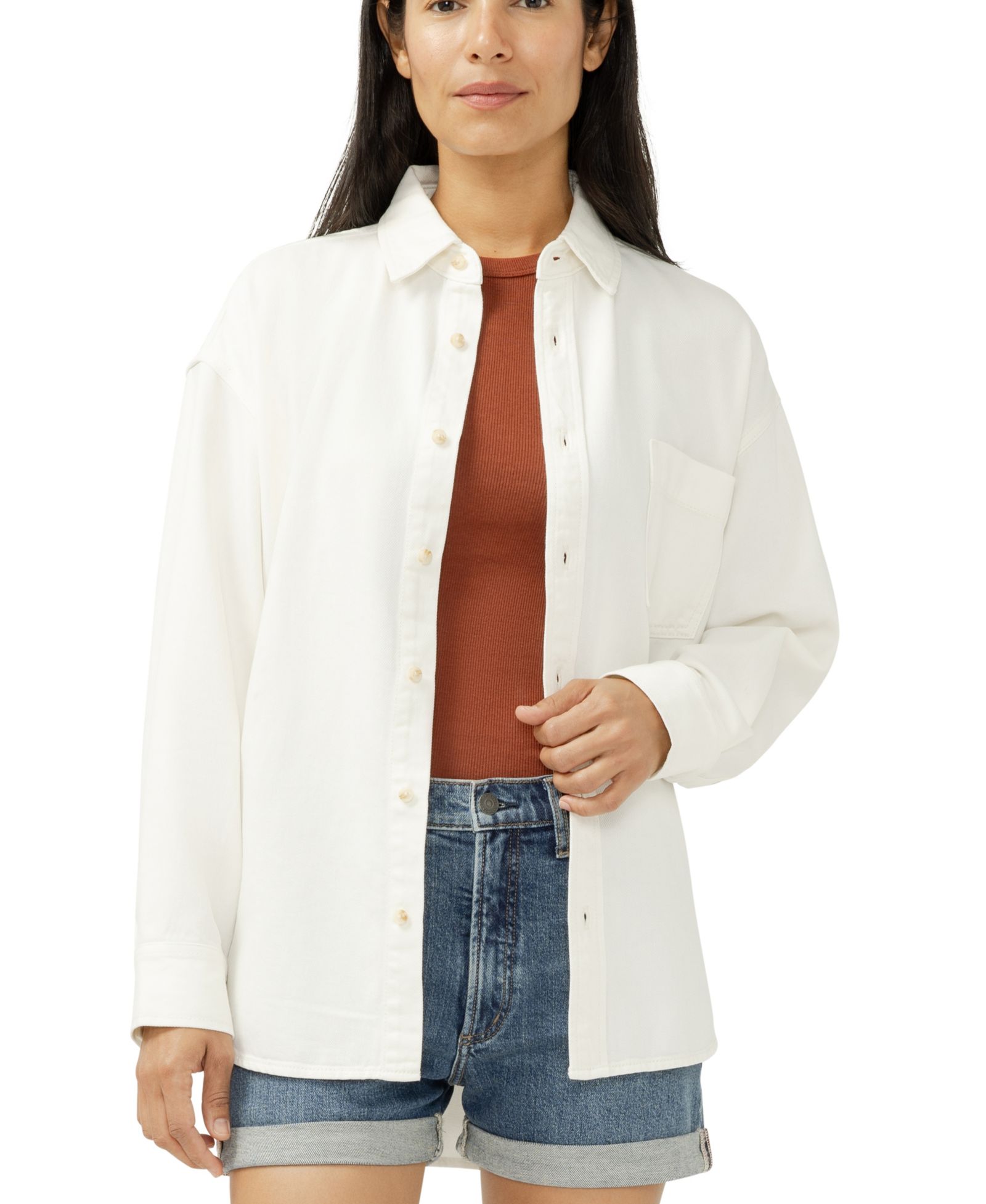 Silver Jeans Co. Women's Relaxed Button-Up Shirt