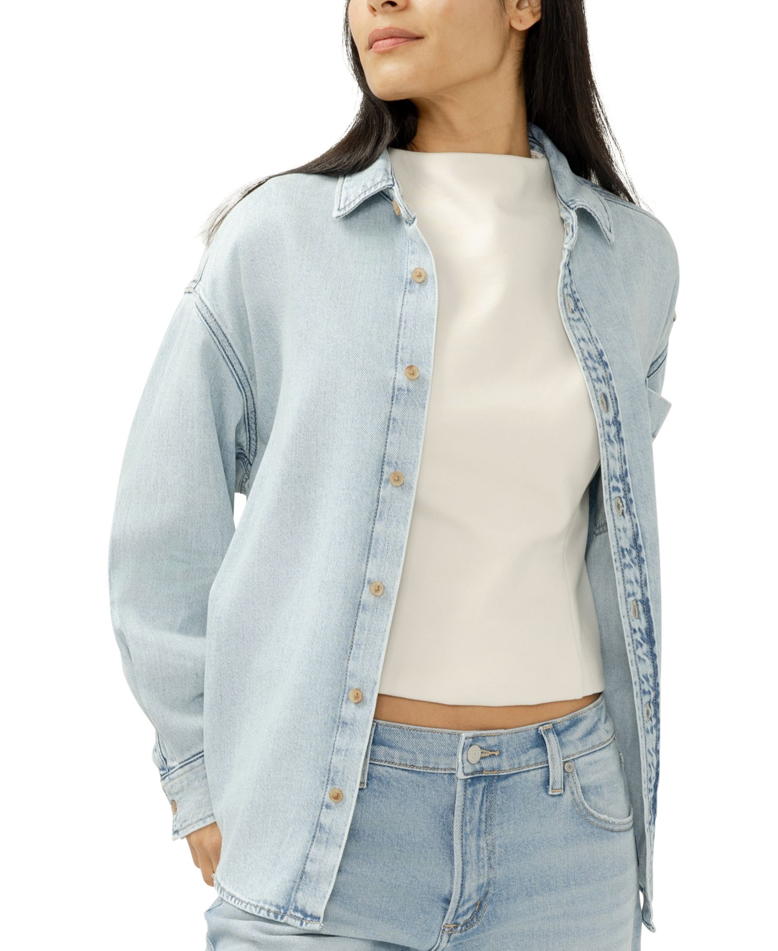 Silver Jeans Co. Женская рубашка Relaxed Button-Up