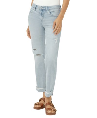 Silver Jeans Co. Женские джинсы Chelsea Mid-Rise Straight Leg Luxe Stretch