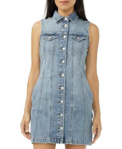Silver Jeans Co. Женское мини-платье из денима в стиле 90-х