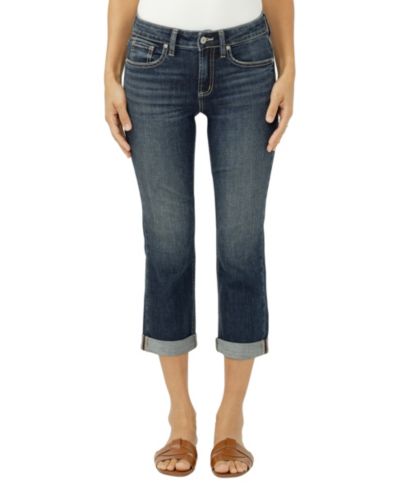Джинсы Silver Jeans Co. Women's Suki Mid-Rise Americana Luxe Stretch Capri