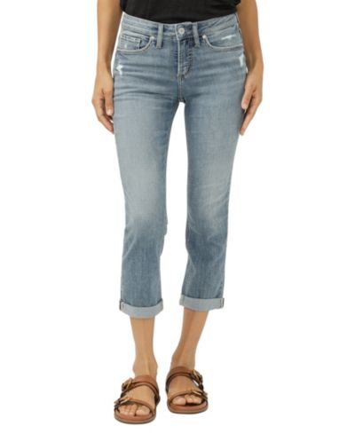 Silver Jeans Co. Женские джинсы Suki Mid-Rise Luxe Stretch Capri