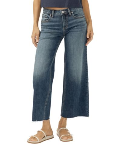 Silver Jeans Co. Women's Suki Mid-Rise Wide-Leg Americana Luxe Stretch Jeans