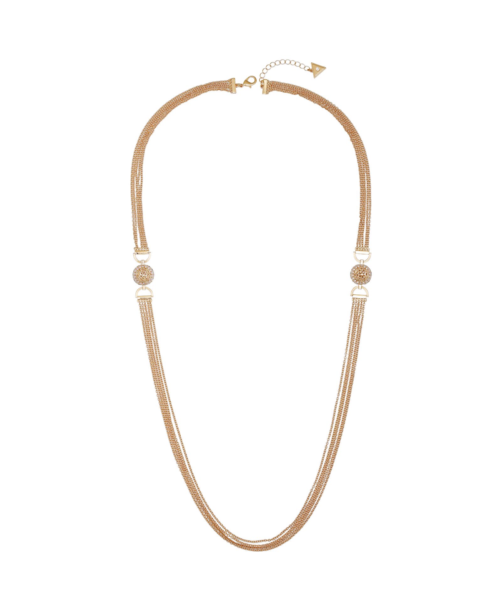 GUESS Gold-Tone Played Layered Chain Necklace