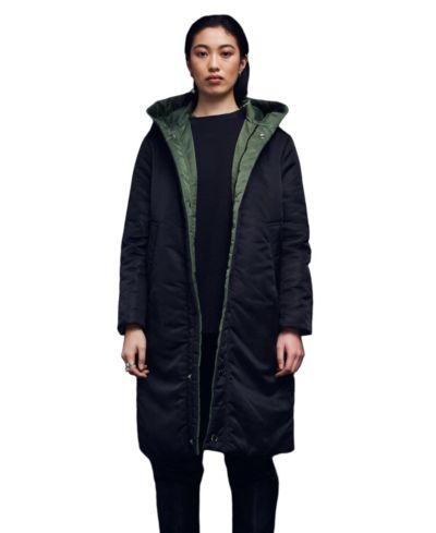 CAALO Women's Sustainable Reversible Satin Down Coat