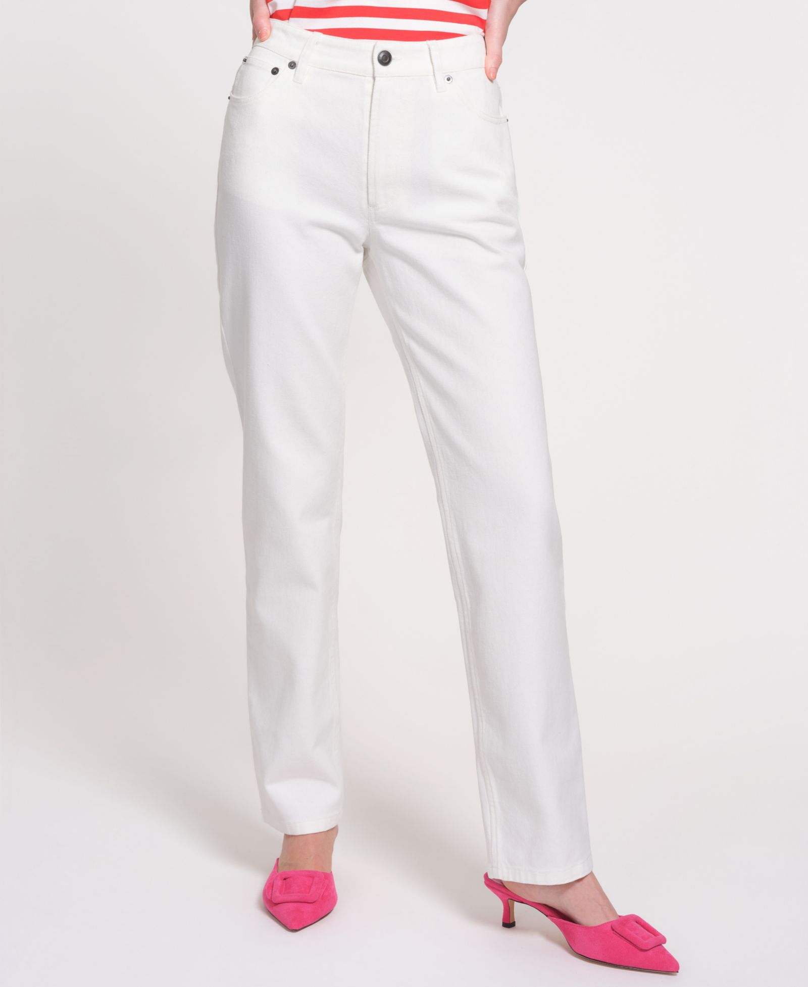 Isaac Mizrahi Women's Mid-Rise Straight-Leg Pants