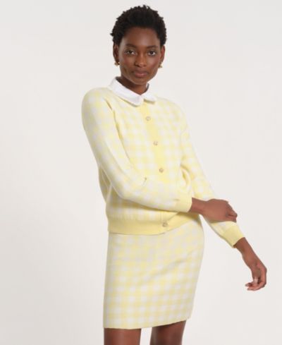 Isaac Mizrahi Женский кардиган в клетку gingham с длинными рукавами
