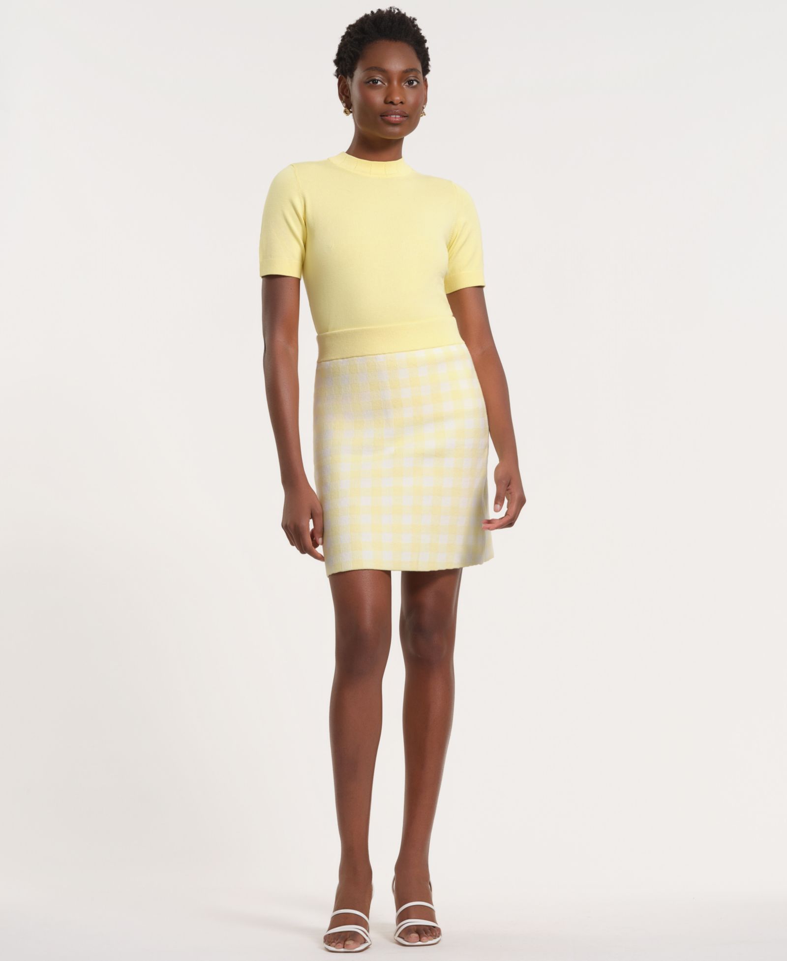Женская миди-юбка Isaac Mizrahi Gingham