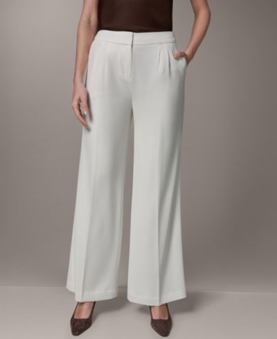 Donna Karan New York Женские брюки с защипами и высокой посадкой