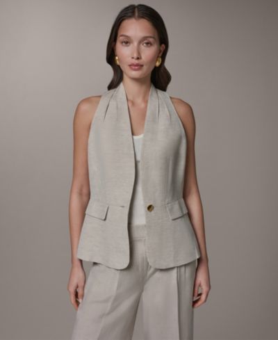 Женский жилет без воротника Donna Karan New York