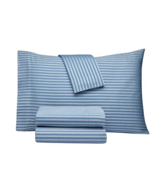 Комплект постельного белья Macy's Dobby Stripe 200-Thread Count Cotton Blend 4-Pc. Sheet Set, Queen