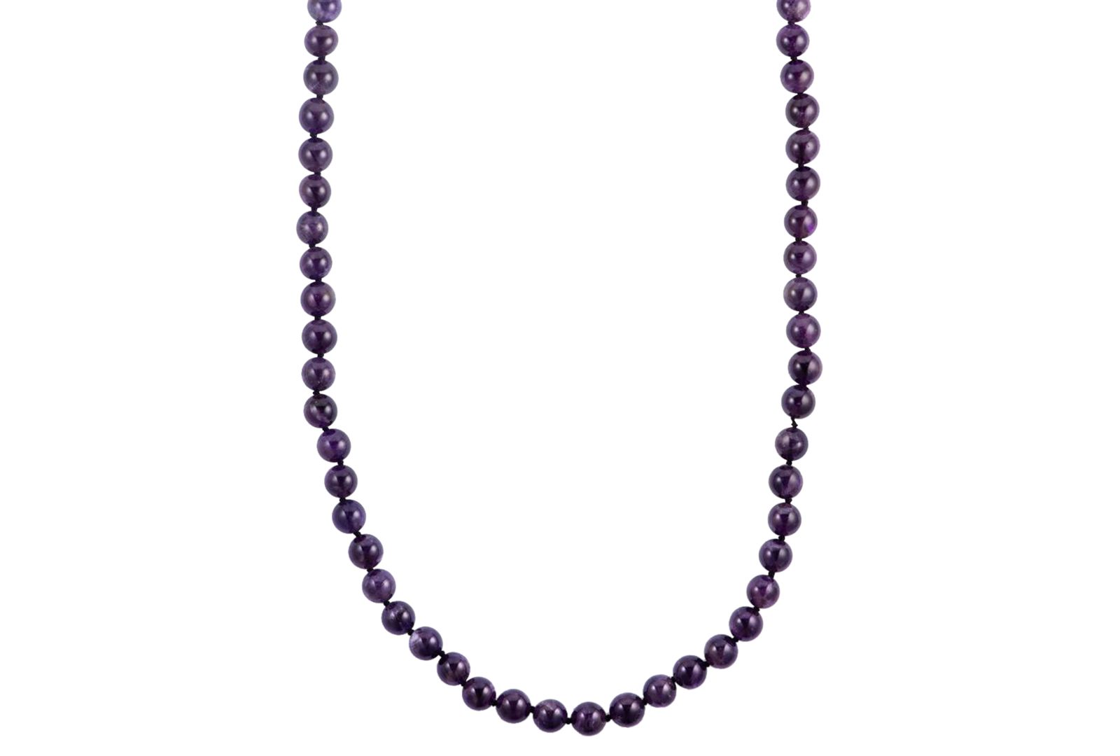 Ожерелье Macy's Amethyst (8mm) Sterling Silver
