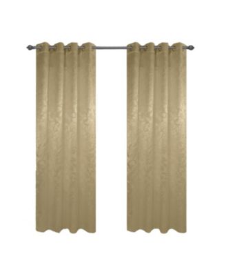 Штора Olivia Gray 100% Polyester 200 GSM Dyson Embossed Blackout Gold 54" x 90"