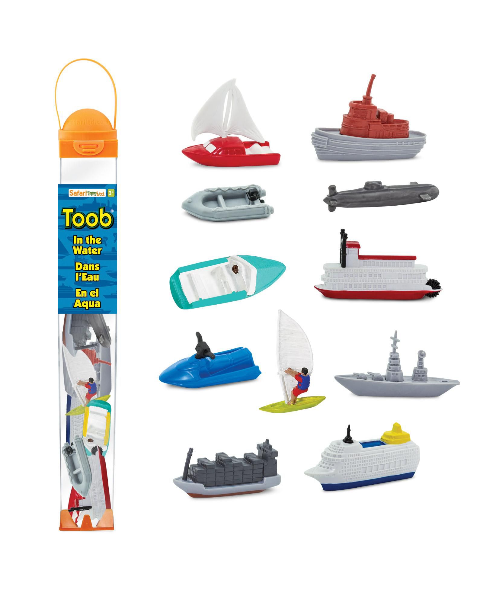 Набор фигурок Safari Ltd. In the Water Toob - 11 раскрашенных вручную мини-фигурок водных судов