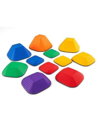 Slickblue 11-Piece Stackable Indoor Outdoor Stepping Stone Set, Ages 3+
