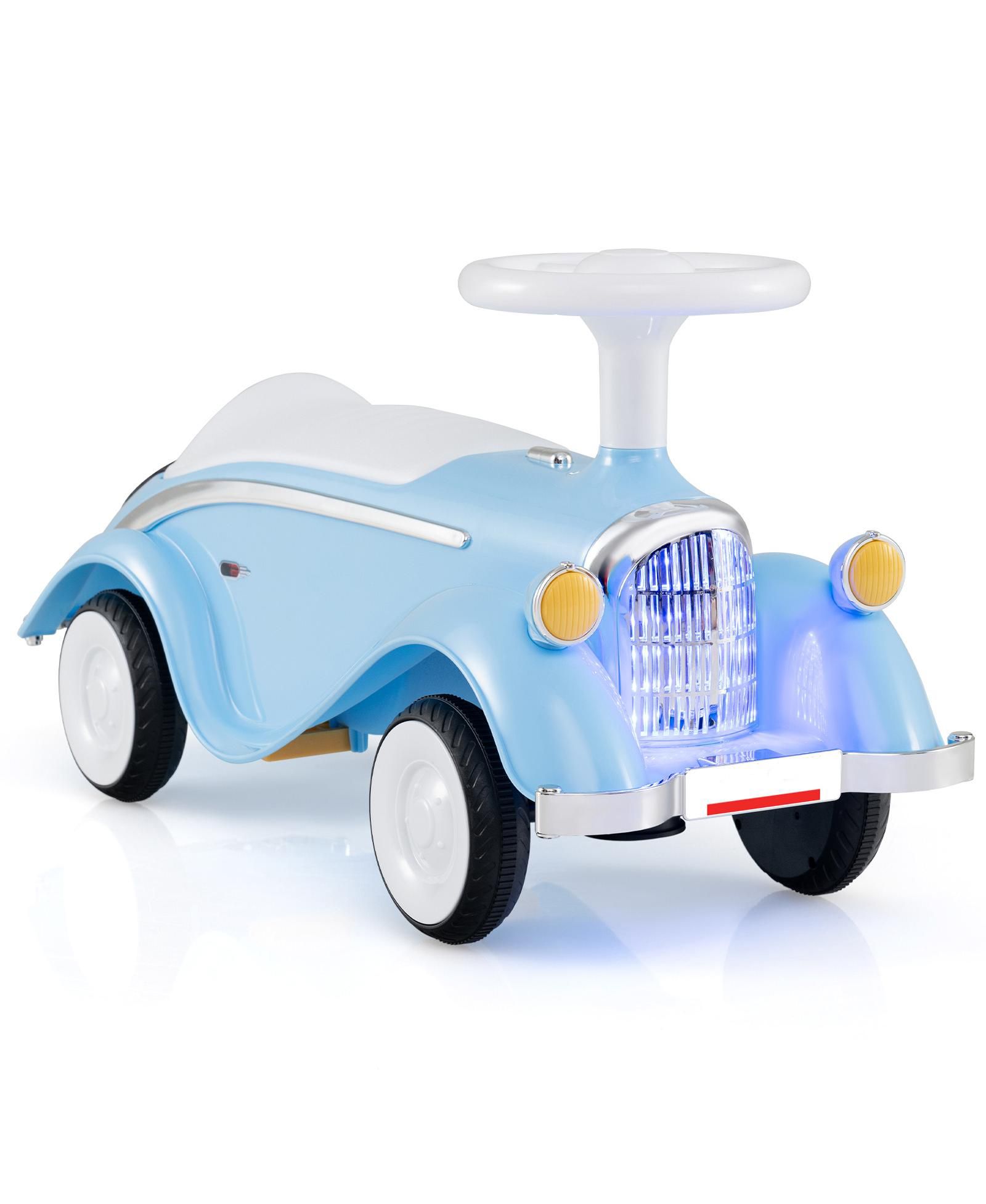 Slickblue Classic Sliding Car Ride-On Toy with LED Headlight & Horn, 33 lbs., Ages 19-36 Months