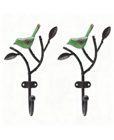 YIGII Vintage Metal Bird Hooks for Coats, Hats, Towels - Shabby Chic Decor