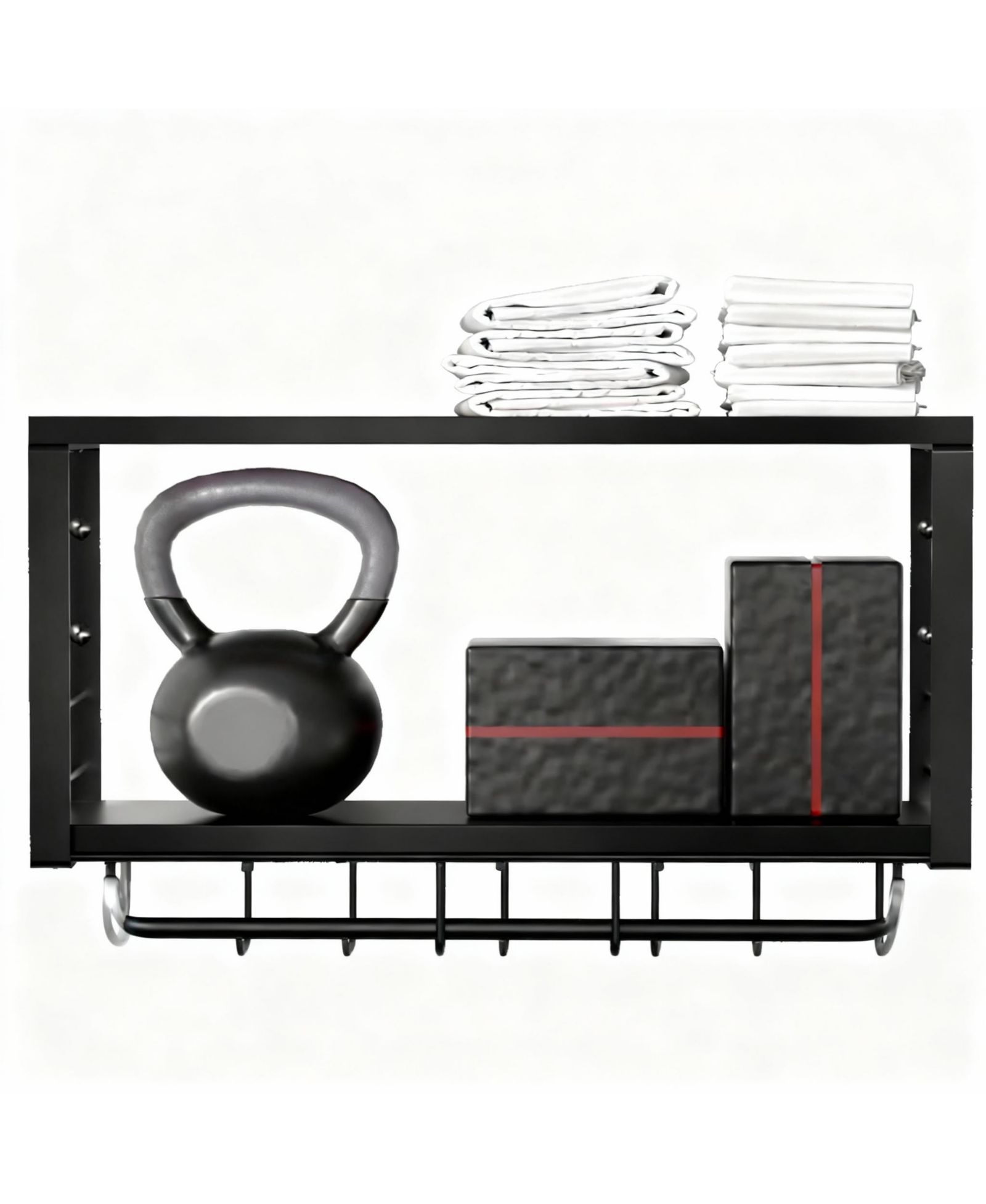 Стеллаж YIGII 2 Tier Wall Mount Home Gym Rack