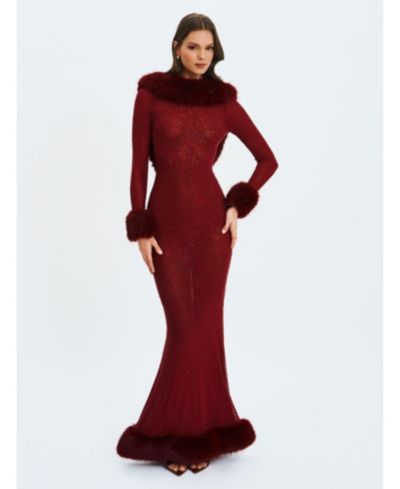 Вечернее платье Miss Circle Women's Mellie Regular-Length Rhinestone Mermaid Gown