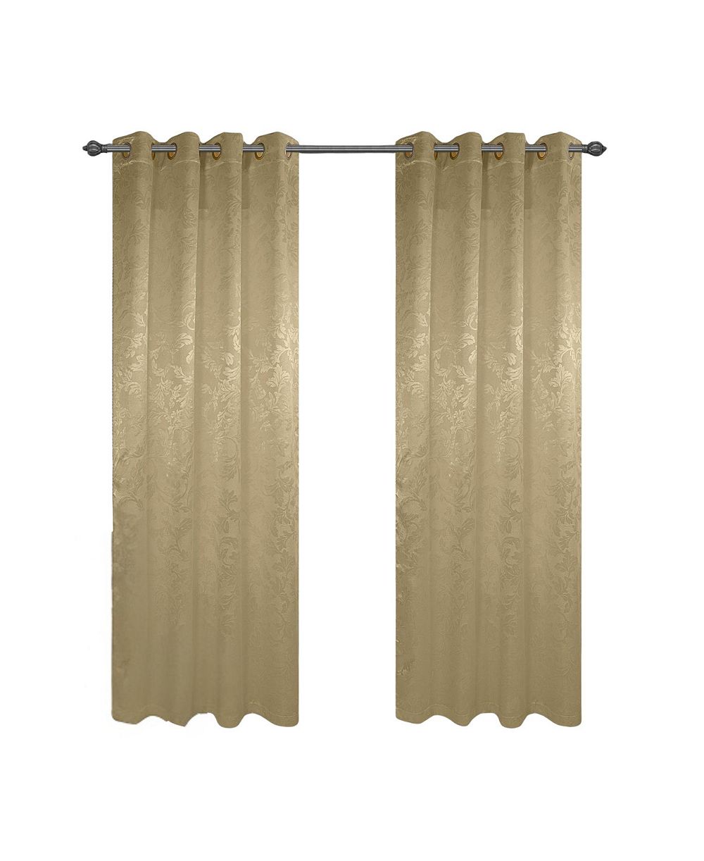 Штора Olivia Gray 100% Polyester 200 GSM Dyson Embossed Blackout Grommet Curtain Panel 54" x 84"