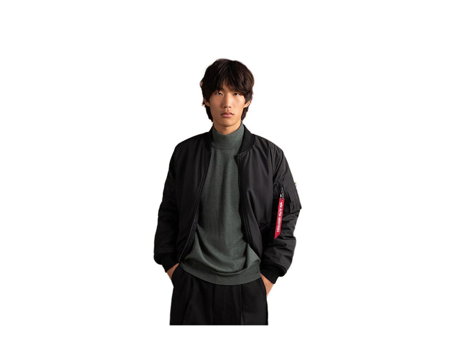 Alpha Industries Men's Reversible Quilted MA-1 Flight Jacket