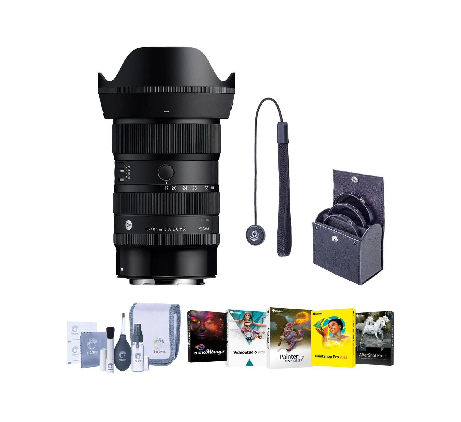 Объектив Sigma 17-40mm f/1.8 DC Art для Canon RF с комплектом фильтров
