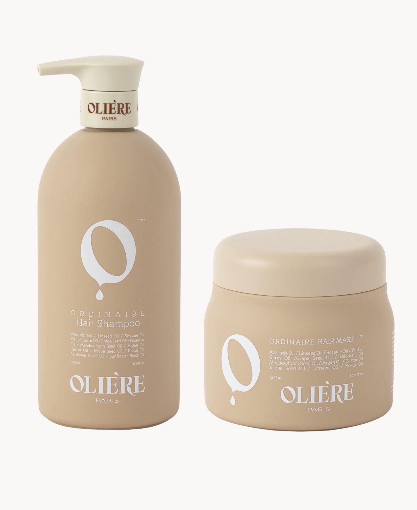 Набор шампуня и восстанавливающей маски Oliere Paris Ordinaire Nourishing Hydrating