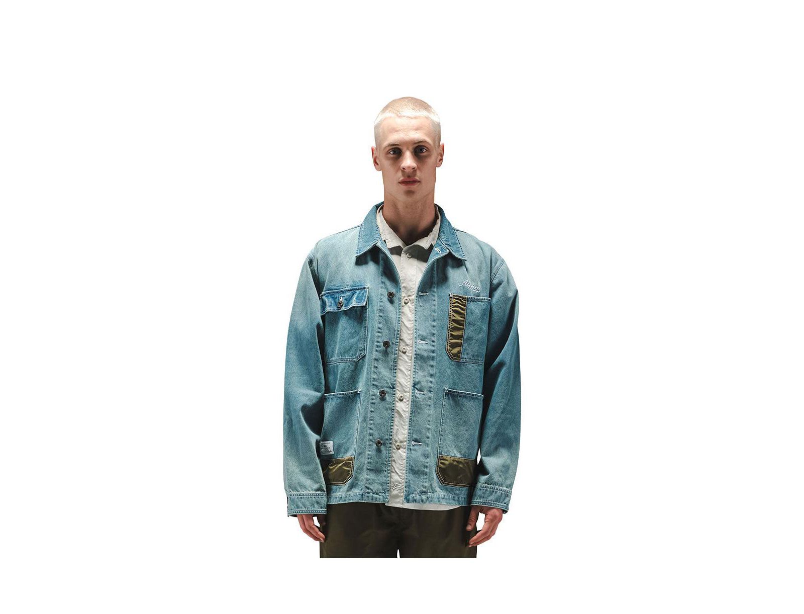 Джинковая куртка Alpha Industries Big & Tall Denim Relaxed Chore Coat