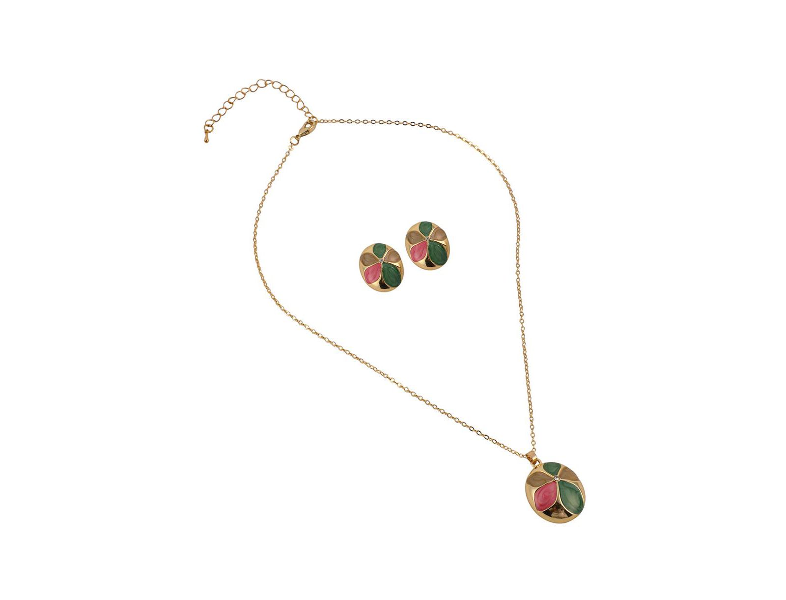 Женский ювелирный набор SOHI The Enamel-Holly - California Gold