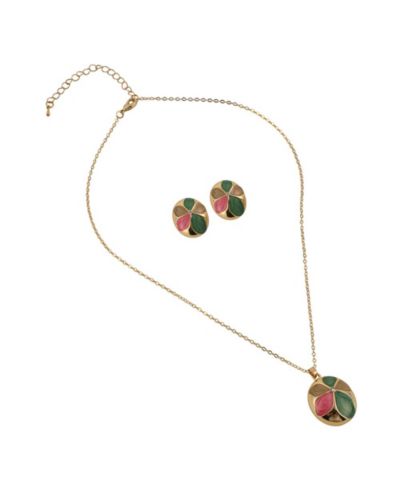 Женский ювелирный набор SOHI The Enamel-Holly - California Gold