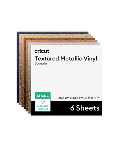 Cricut Textured Metallic Vinyl Permanent, Luxe Sampler - 12 in x 12 in Sheets (6 ct)