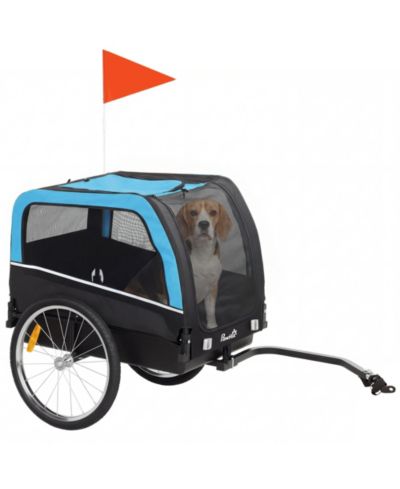 PawHut Dog Bike Trailer, Pet Cart Bicycle Carrier with 20" Air Tires