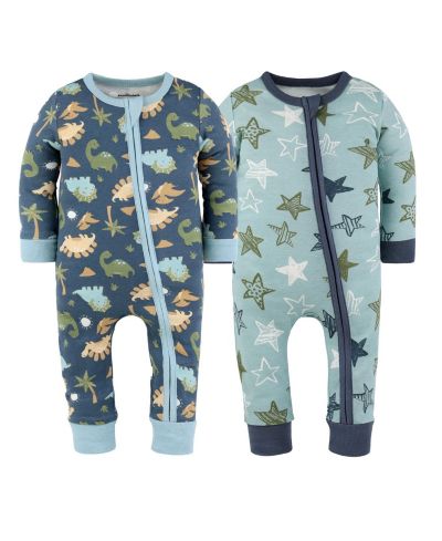Пижама The Peanutshell Baby Boys Dino Star Cotton Footless, 2 Pack