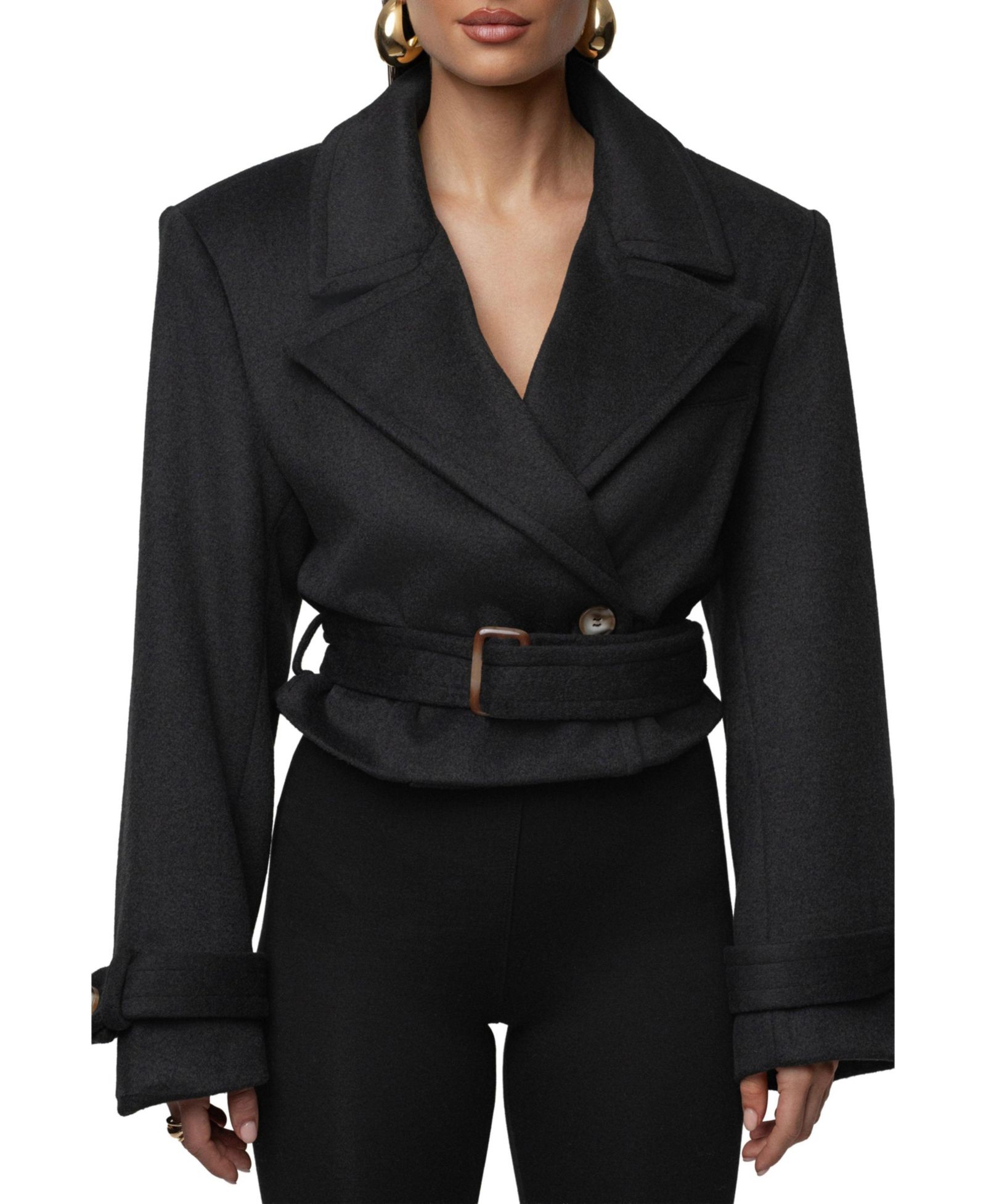 JLUXLABEL Women's Sharp Presence Crop Jacket