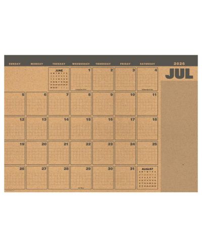 TF Publishing Paper Goods July 2026 - June 2027 Trail + Timber Medium Desk Pad Monthly Blotter Calendar
