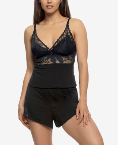 Felina Women's Annalisa Modal и Lace Shorts и Cami PJ Set Style 950236