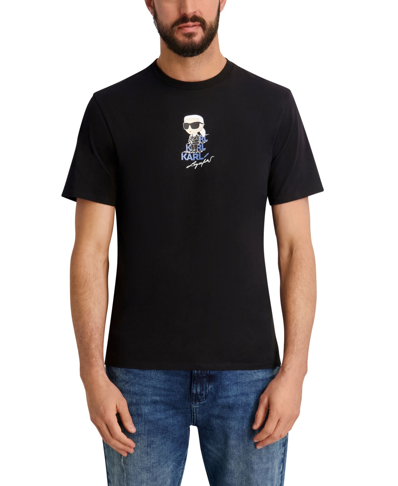 Мужская футболка KARL LAGERFELD PARIS Short-Sleeve Regular-Fit Crewneck