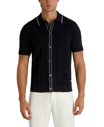 Мужской вязаный джемпер KARL LAGERFELD PARIS Short-Sleeve Regular-Fit