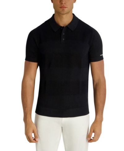 Мужской поло-свитер KARL LAGERFELD PARIS Short-Sleeve Regular-Fit Spread Collar