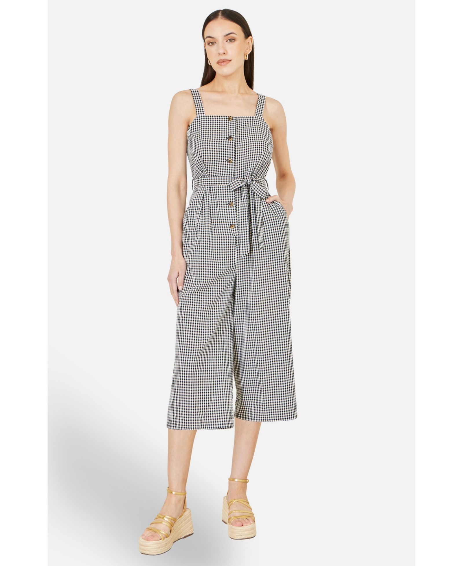 Женский комбинезон Yumi Gingham Button Through